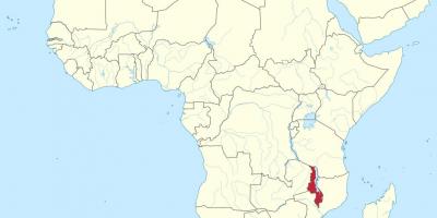 نقشه آفریقا نشان مالاوی