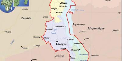 نقشه مالاوی سیاسی